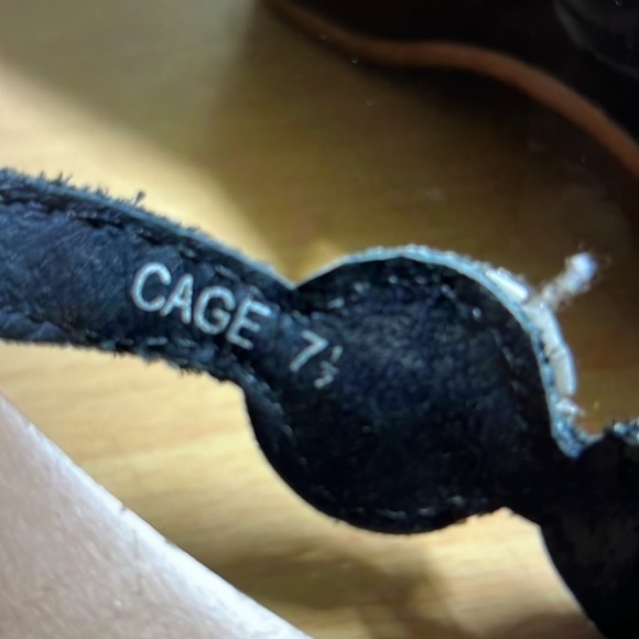 Yellow Box Cage Wedge Sandals Jeweled 7.5 - Picture 7 of 9